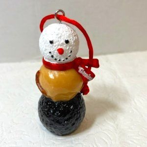 Tim Hortons 2011 Timbit Snowman Resin Christmas Ornament Collectible